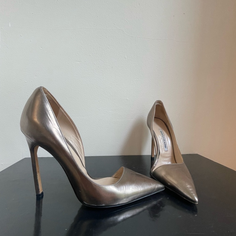 Vintage Manolo Blahnik D’orsay Pumps Bronze size 8